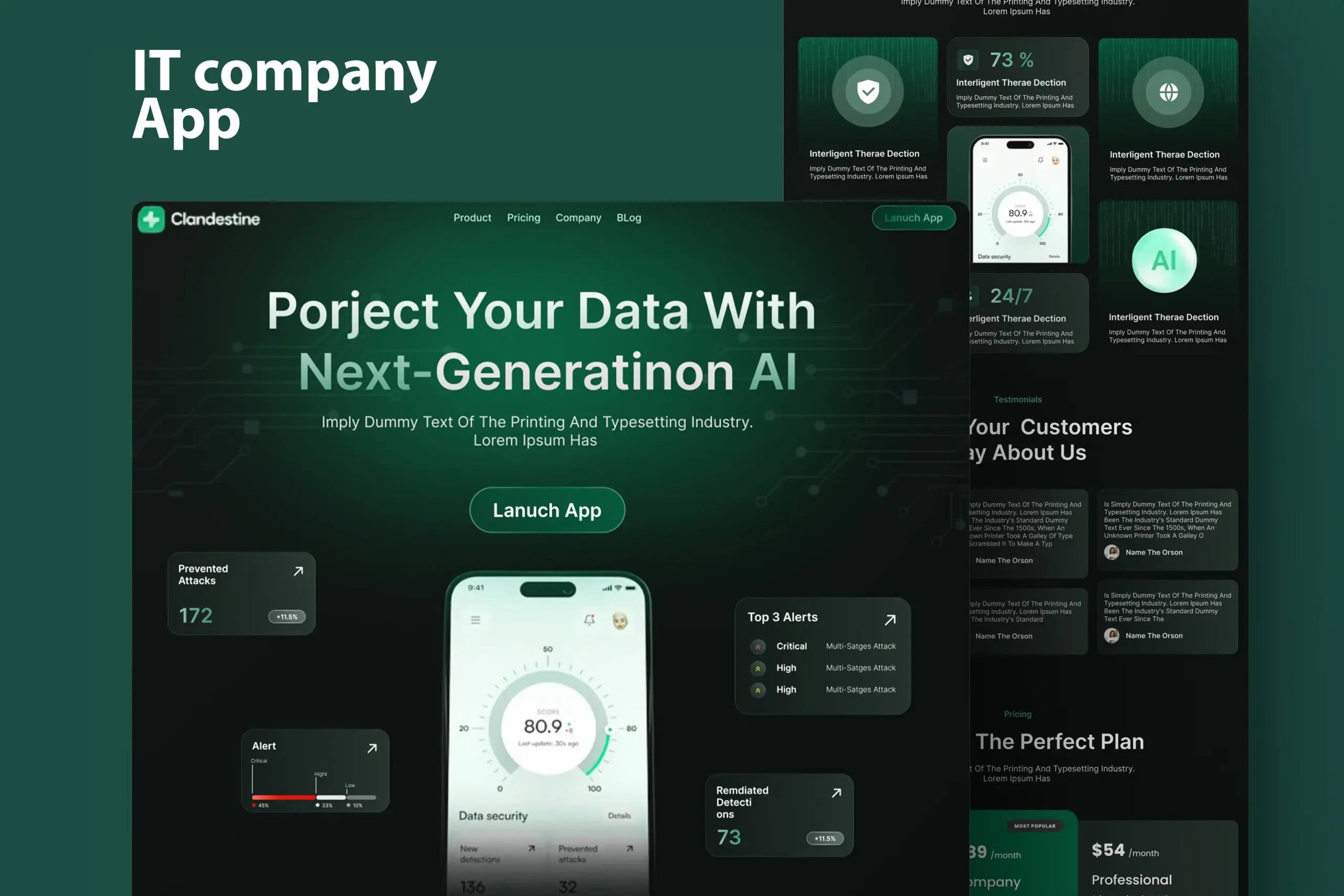 A sleek and informative landing page designed to present IT services with clarity and impact. Showcasing expertise, solutions, and value — all in one scroll.