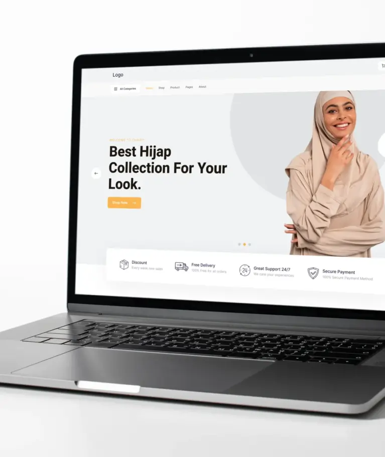 A modern online store tailored for Muslim women — offering stylish, modest hijabs that blend tradition with contemporary fashion, all in a clean and user-friendly interface.
